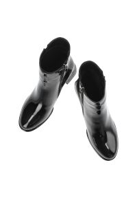 Czarne Botki S.Barski Eleganckie Obuwie Damskie Zapinane Na Suwak. Kolor: czarny. Materiał: jeans, skóra ekologiczna. Obcas: na obcasie. Styl: elegancki. Wysokość obcasa: średni #6
