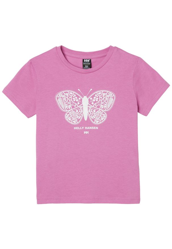 Koszulka dla dziecka Helly Hansen Graphic. Kolor: różowy