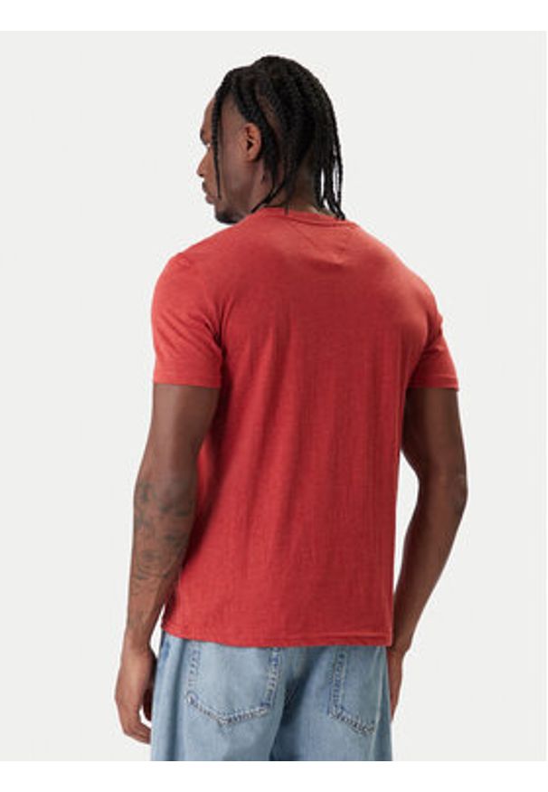 Tommy Jeans T-Shirt Jaspe DM0DM20363 Czerwony Slim Fit. Kolor: czerwony. Materiał: bawełna, syntetyk