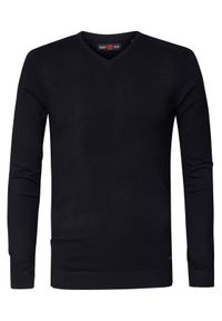 Petrol Industries Sweter M-NOOS-KWV002 Czarny Slim Fit. Kolor: czarny. Materiał: wiskoza #1