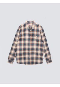 Big-Star - Koszula męska flanelowa w kratę niebieska Flaneno 401. Okazja: na co dzień. Kolor: niebieski. Materiał: tkanina, materiał. Wzór: kratka. Styl: klasyczny, casual
