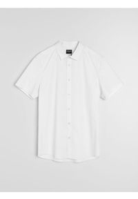 Sinsay - Koszula z krótkim rękawem - biały. Kolor: biały. Długość rękawa: krótki rękaw. Długość: krótkie