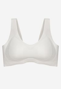Renee - Jasnoniebieski Gładki Biustonosz Typu Braletka Harises. Kolor: niebieski. Materiał: jeans. Rodzaj stanika: wyciągane miseczki. Wzór: gładki #3