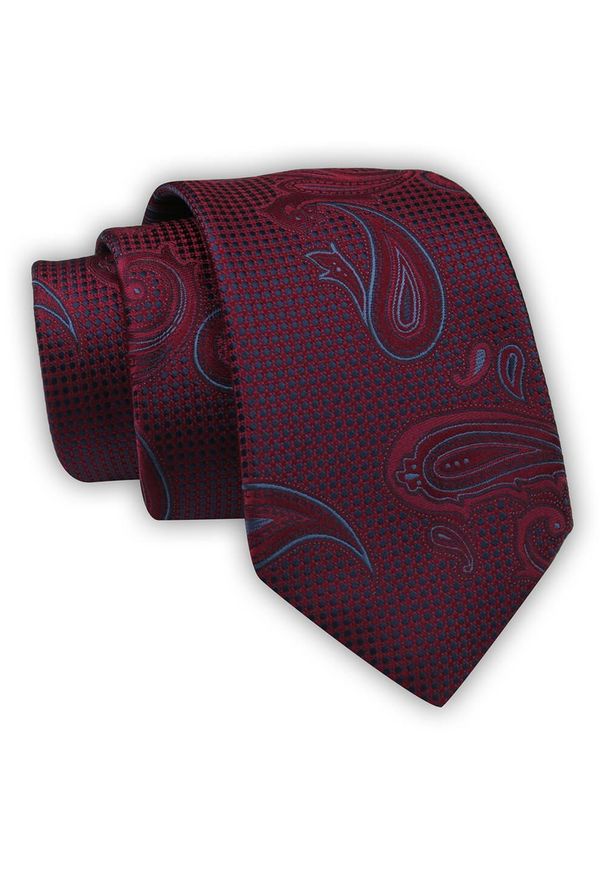Krawat Alties (7 cm) - Bordo, Wzór Paisley. Kolor: czerwony. Materiał: tkanina. Wzór: paisley. Styl: elegancki, wizytowy