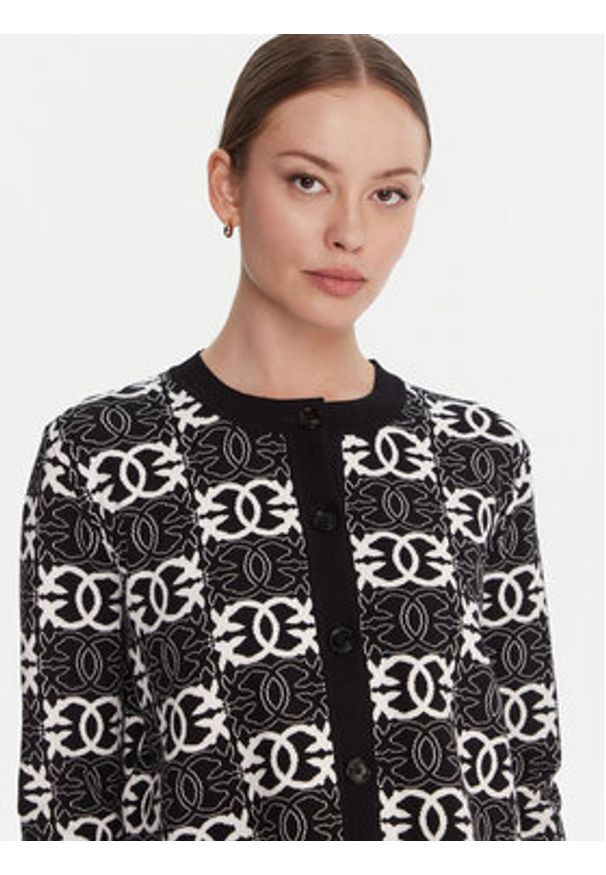 Pinko - PINKO Kardigan Found Someone 106043 A2YD Czarny Regular Fit. Kolor: czarny. Materiał: syntetyk