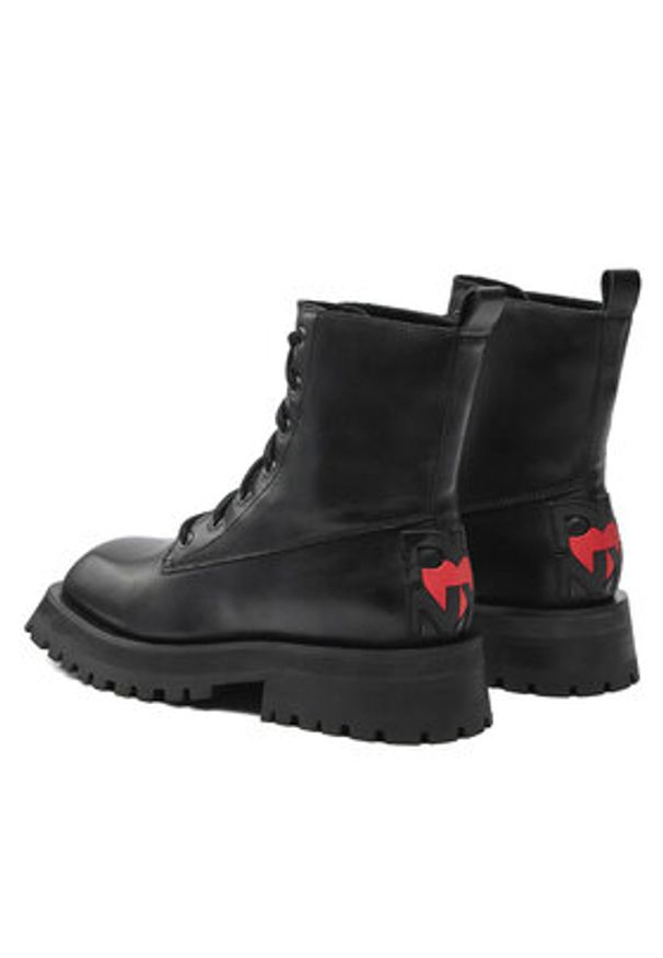 DKNY Trapery Farren K2438890 Czarny. Kolor: czarny. Materiał: skóra