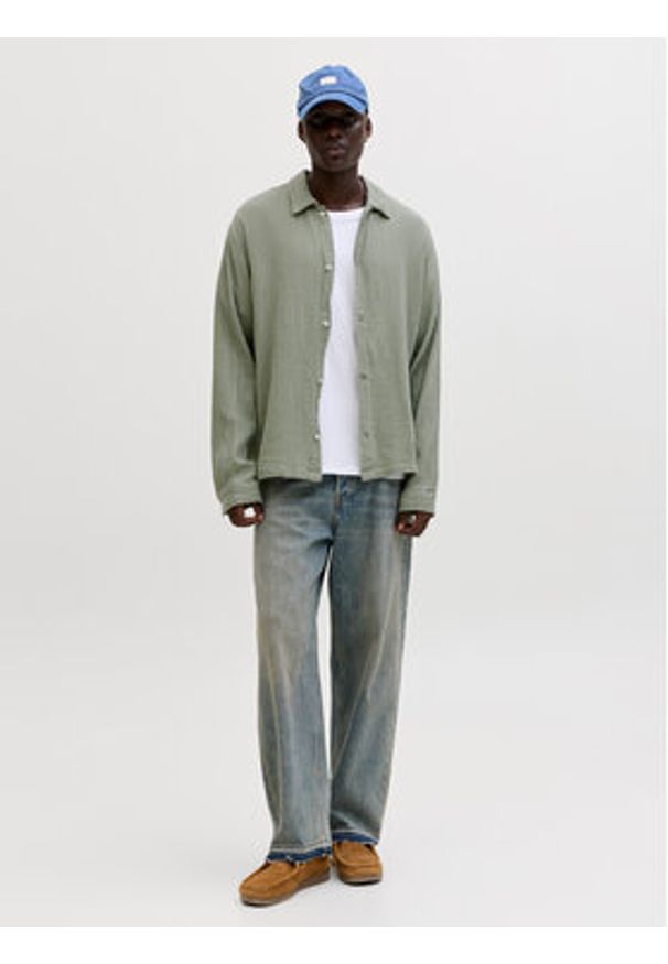Jack & Jones Koszula Nantucket 12291804 Zielony Relaxed Fit. Kolor: zielony. Materiał: wiskoza