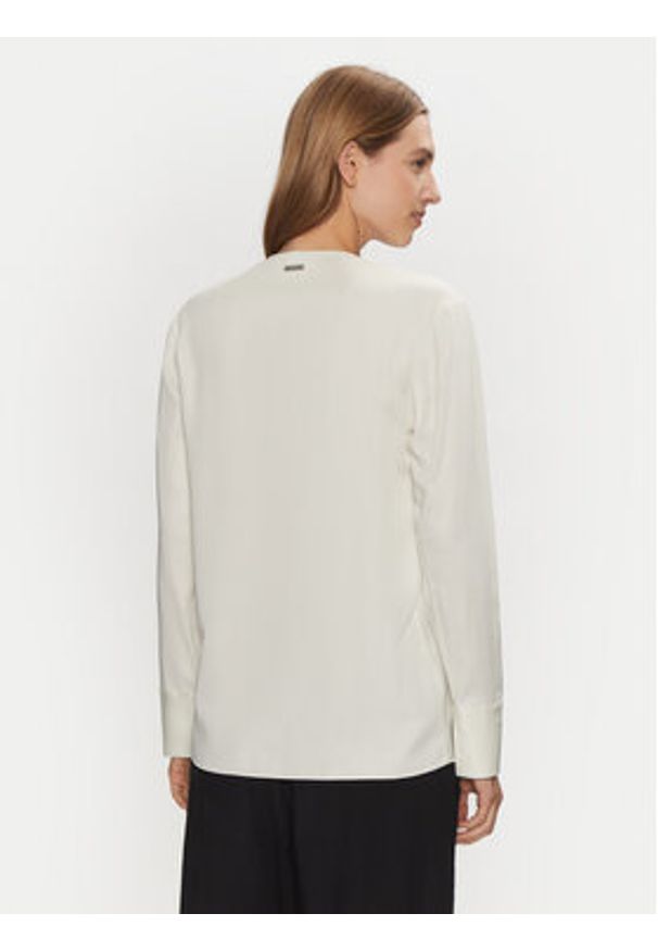 Calvin Klein Bluzka K20K208067 Écru Regular Fit. Materiał: wiskoza