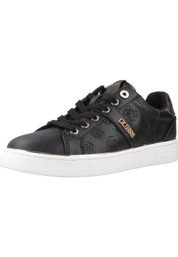 Guess - Kapcie GUESS FLFBTZ FAL12 Czarny. Kolor: czarny. Materiał: syntetyk, tkanina. Styl: sportowy