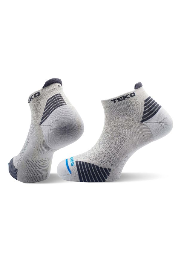TEKO - Skarpety do biegania Teko ecoRUN Low Cut Light Half Cushion 2.0. Kolor: biały. Sport: turystyka piesza