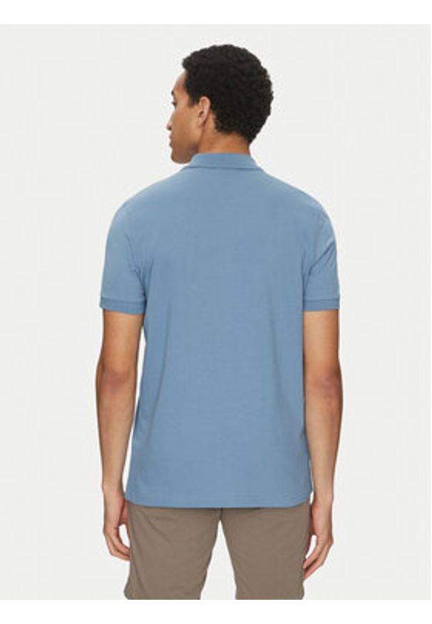 BOSS Polo Passerzip 50537507 Błękitny Slim Fit. Typ kołnierza: polo. Kolor: niebieski. Materiał: bawełna