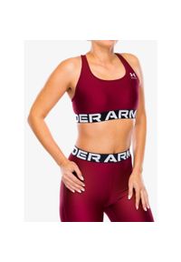 Stanik sportowy Under Armour HeatGear Authentics Mid Branded Bra. Kolor: czerwony