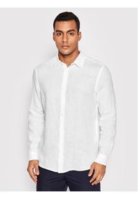 United Colors of Benetton - United Colors Of Benetton Koszula 5BKU5QJG8 Biały Regular Fit. Kolor: biały. Materiał: len #1