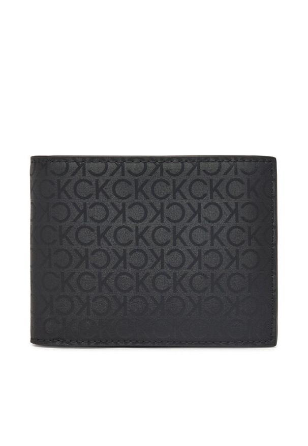 Calvin Klein Portfel męski Ck Sleek Trifold 10Cc W/Coin K50K512865 Czarny. Kolor: czarny. Materiał: materiał