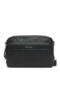 Calvin Klein Saszetka Emblem Emboss Camera Bag LV04D3203G Czarny. Kolor: czarny. Materiał: skóra #5