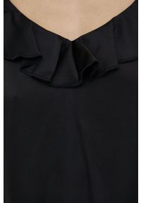 Vero Moda piżama damska kolor czarny satynowa. Kolor: czarny. Materiał: satyna. Wzór: ze splotem #4