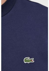 Lacoste bluza męska kolor granatowy gładka SH9608-132. Kolor: niebieski. Materiał: bawełna, poliester. Wzór: gładki #5