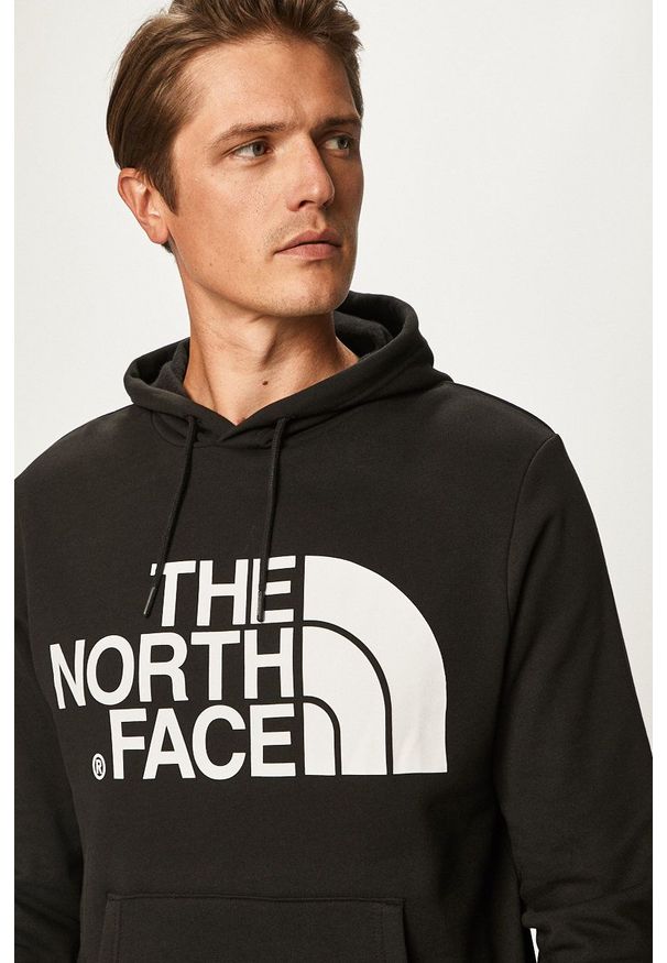 The North Face - Bluza. Typ kołnierza: kaptur. Kolor: czarny. Materiał: dzianina. Wzór: nadruk
