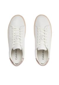 Calvin Klein Sneakersy Cupsole Lace Up Pearl HW0HW01897 Biały. Kolor: biały. Materiał: skóra #3