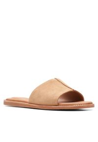 Clarks Klapki Karsea Mule 26166690 Brązowy. Kolor: brązowy. Materiał: zamsz, skóra