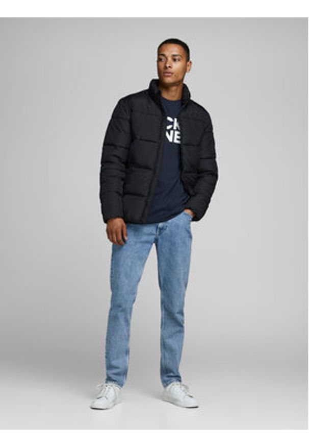 Jack & Jones - Jack&Jones T-Shirt Corp 12151955 Granatowy Slim Fit. Kolor: niebieski. Materiał: bawełna