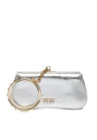 Pinko Torebka Marpesia Clutch Srebrny. Kolor: srebrny. Materiał: skórzane