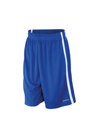 SPIRO - Letnie Męskie Spodenki Sportowe Koszykówka. Kolor: niebieski. Sezon: lato. Sport: koszykówka