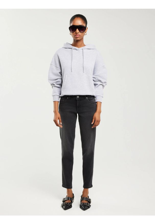 Big-Star - Jeansy damskie ciemnoszare Maggie 992. Okazja: na co dzień. Kolor: szary. Sezon: jesień. Styl: casual