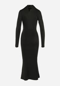 Born2be - Czarna Sukienka Maxi w Połyskujące Ćwieki Sablette. Kolor: czarny. Wzór: aplikacja. Długość: maxi #6