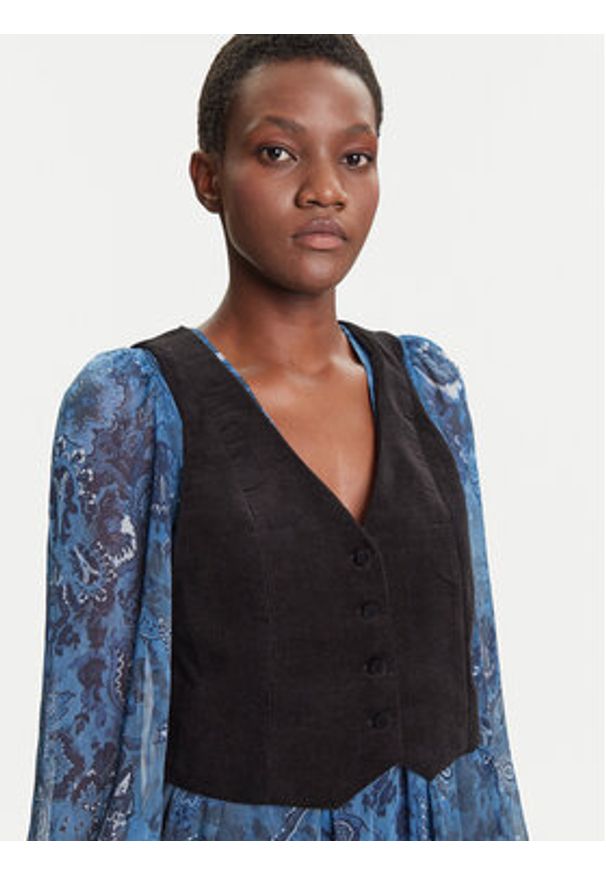 Desigual Sukienka codzienna Chaleco 25WWVW27 Niebieski Regular Fit. Okazja: na co dzień. Kolor: niebieski. Materiał: syntetyk. Typ sukienki: proste. Styl: casual