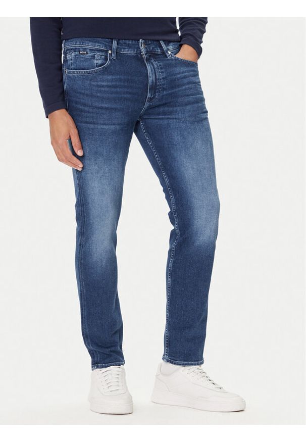 BOSS Jeansy C-Delaware 50549814 Granatowy Slim Fit. Kolor: niebieski