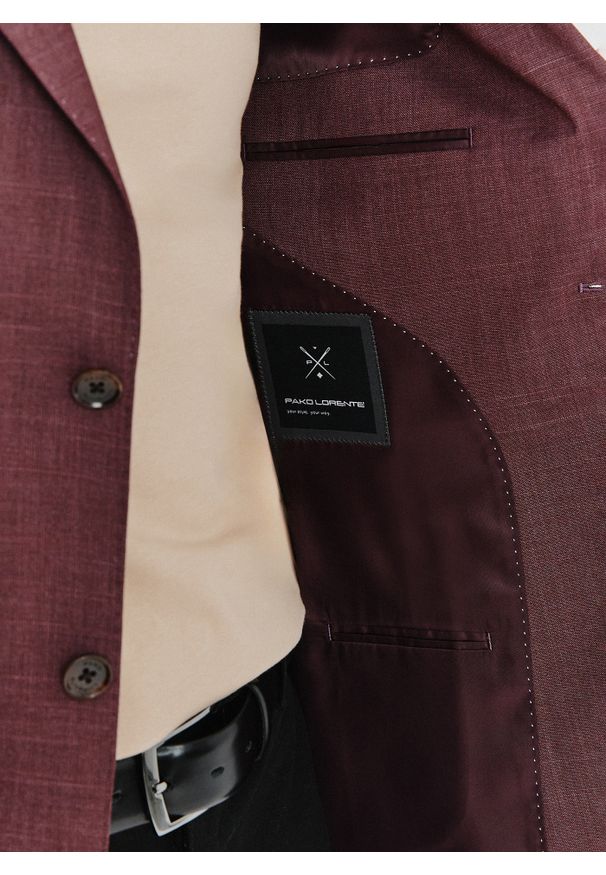Pako Lorente - PAKO LORENTE – Casualowa gładka marynarka męska. Okazja: na co dzień. Materiał: poliester, elastan, wiskoza. Wzór: gładki. Styl: casual