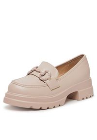DeeZee Loafersy DFY-18 Beżowy. Kolor: beżowy. Materiał: materiał, syntetyk