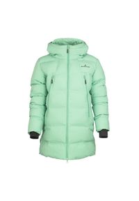 Bergson - Kurtka męska płaszcz SNOW LEOPARD Primaloft1. Kolor: zielony. Materiał: puch. Technologia: Primaloft. Sezon: zima. Sport: turystyka piesza
