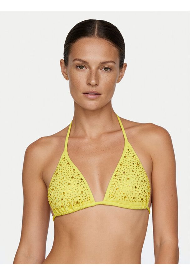 Guess Góra od bikini E6GJ34 MC040 Zielony. Kolor: zielony. Materiał: syntetyk