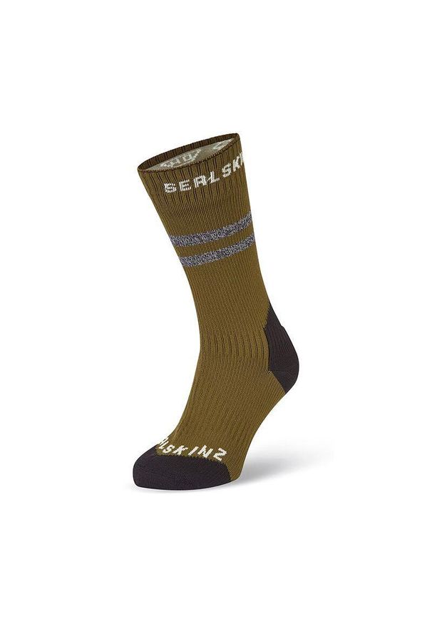SEALSKINZ - Wodoodporne skarpety Sealskinz Runton. Kolor: zielony. Materiał: materiał. Sport: kolarstwo
