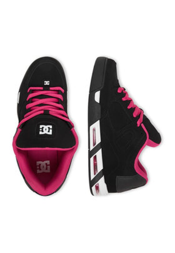DC Shoes Sneakersy EO-DC COMMAND DC02744004 Czarny. Kolor: czarny. Materiał: skóra, zamsz