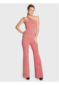 Remain Top Jeanne Knit RM1676 Różowy Slim Fit. Kolor: różowy. Materiał: wiskoza
