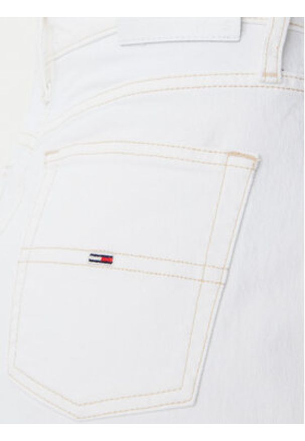 Tommy Jeans Spódnica jeansowa Claire DW0DW20125 Écru Regular Fit. Materiał: bawełna