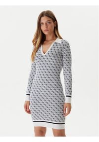 Guess Sukienka dzianinowa W5BK25 Z3JD2 Écru Slim Fit. Materiał: syntetyk
