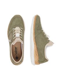 Rieker Sneakersy N42G0-52 Zielony. Kolor: zielony. Materiał: materiał #7