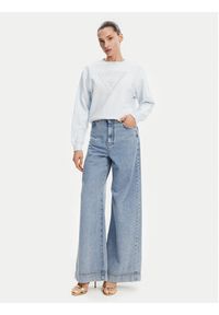 Guess Bluza W5GQ12 KBKM0 Błękitny Regular Fit. Kolor: niebieski. Materiał: bawełna