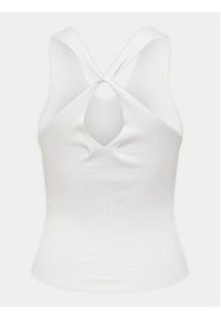 JDY Top Sabrina 15258897 Biały Slim Fit. Kolor: biały. Materiał: wiskoza