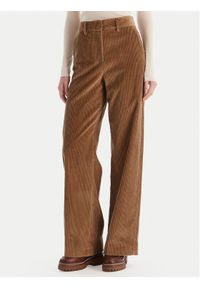 Weekend Max Mara Spodnie materiałowe Tania 2525136092 Brązowy Wide Leg. Kolor: brązowy. Materiał: bawełna #1