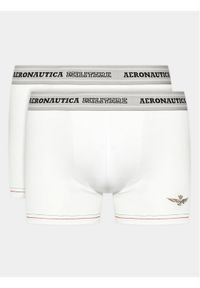 Aeronautica Militare Komplet 2 par bokserek AM1UBX003 Biały. Kolor: biały. Materiał: bawełna