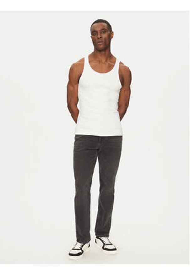 Jack & Jones Tank top Islington 12273156 Biały Slim Fit. Kolor: biały. Materiał: bawełna
