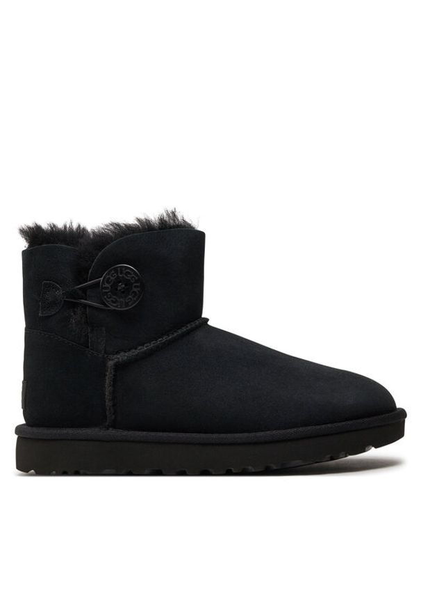 Ugg Śniegowce W Mini Bailey Button II 1016422 Czarny. Kolor: czarny. Materiał: skóra