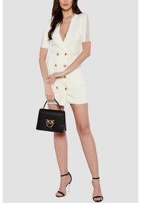 Pinko - PINKO Czarna kopertówka Love One Top Handle Mini Light. Kolor: czarny. Styl: casual, klasyczny, elegancki #7