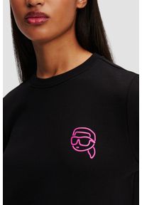 Karl Lagerfeld - KARL LAGERFELD Czarna bluza damska Ikonik 2.0 Jelly, Rozmiar XS. Kolor: czarny. Materiał: bawełna #3