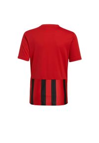 Adidas - Koszulka dziecięca adidas Striped 21. Kolor: czerwony, wielokolorowy, czarny. Sport: piłka nożna
